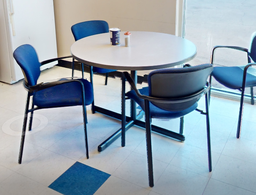 [#B4-8] Blue cafe chair