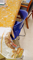[#B4-10] Blue cafe chair
