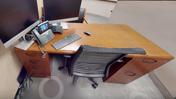[#E4-3] Desk - 2 peds