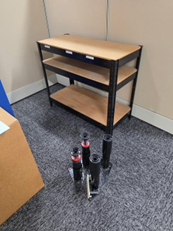 [#D19-4] METAL/WOOD SHELF