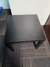 [#C11-28] SQUARE BLACK TABLE
