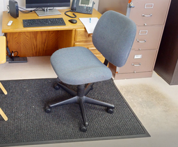 [#B12-5] Blue task chair no arms