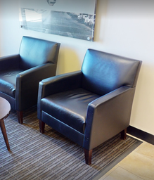 [#B12-5] Navy lounge chair