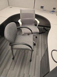 [#B13-1] Grey task chairs (white arms)