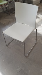 [#B4-22] Stackable meeting chair (White)
