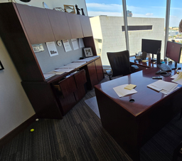 [#E9-8] L Shape Desk w/ Hutch 