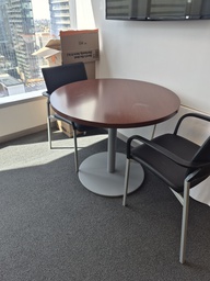 [#C2-11] 36" Wood, Metal Round Table