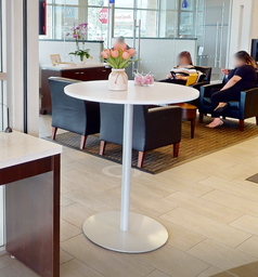 [#C4-7] Standing lab table, white
