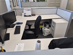 [#A1-2] 8' x 8' Low Workstation Wood, Metal, Fabric