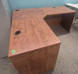 [#E6-6] L-Shaped desk (Medium Oak)