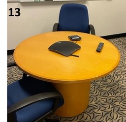 [#C9-13] ROUND MAPLE TABLE-D3