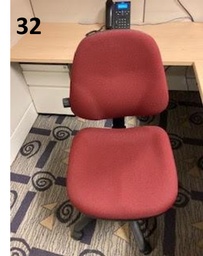 [#B13-66] RED TASK CHAIR-E5