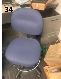 [#B12-68] BLUE TASK CHAIR-E5