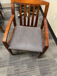 [#B8-46] Purple and Wood Guest Chair