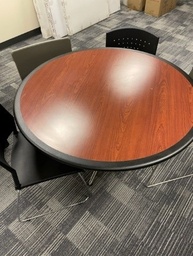 [#C9-71] Round Table, Dark Brown
