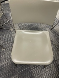 [#B4-72] Grey Plastic Café Chairs