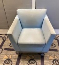 [#B12-160] Light Blue Lounge Chair