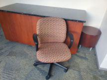 [#B13-76] Red Patterned Task Chair