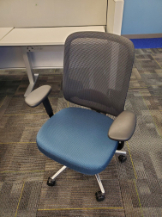 [#B13-89] Blue/Grey Mesh Task Chair