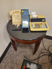 [#C23-128] Stone Top Round End Table, 24"