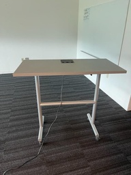 [#C19-14] Training Table - Wood, On Wheels, 4'