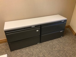 [#00-60] Double Lateral Credenza w/ Laminate Top
2 - 36W 2-Drawer Lateral Files w/ 18x72 Laminate Top