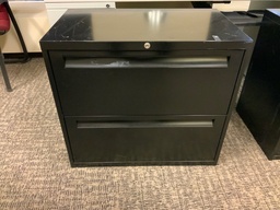 [#D6-46] Lateral File, 30W, 2-Drawer, Black