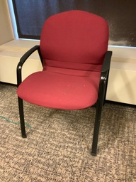 [#B8-32] Guest Chair, Post Leg, Stacking, Upholstered Seat and Back, with Arms