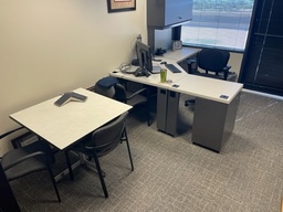 [#E6-1] L-Shaped Desk with Hutch