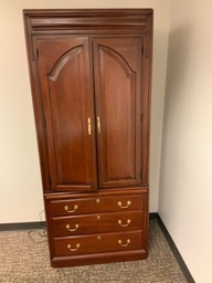[#00-116] Traditional TV Cabinet, 36x20, Doors, 3 Drawers, Walnut