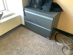 [#D6-55] Lateral File, 36W, 2-Drawer, Charcoal