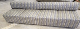 [#B6-24] Blue/Yellow/Gray Pattern Bench Seating (87x27x30)