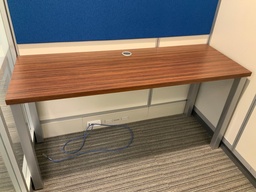 [#C19-38] Training / Work Table - 1 Person, 20"Dx52"W, Fixed Legs (Phone Room Table)