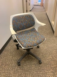 [#B5-61] Low Back Conference Swivel w/ Arms, Upholstered Seat &amp; Back Pads, Shell Seat