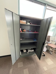 [#D31-36] Two Door Metal Cabinet - Five Shelves