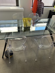 [#E3-1526] Glass desk