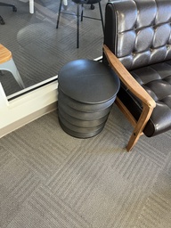 [#C11-1539] Black round side table