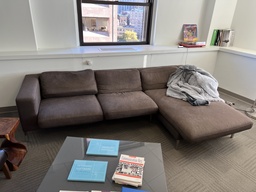 [#B7-1544] Dark Grey 2 piece sectional sofa