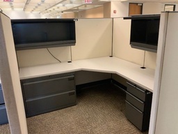 [#A2-GP33 Pic # (10)]     Knoll Morrison Panel Systems, 8x7 Cubicle, Single Runs, Cluster of 4