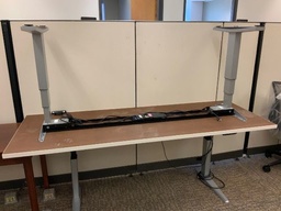 [#E10-GP33 Pic # (42)] HAT, 29x82, White Laminate Top, Grey Powered HA Bases