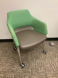 [#B5-GP33 Pic # (182)] Side Chair, Conference - Ttraining, Nesting w/ Fold Up Seat, Arms, Casters