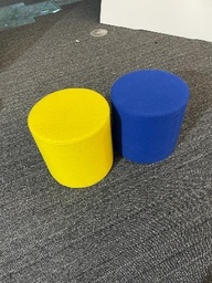[#B11-6] Blue and Yellow Ottomans