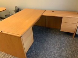 [#E6-112] "L" Group Right - 36x66 Single Pedestal Desk