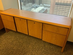 [#D5-26] Credenza,Storage, BF Left &amp; Right w/ 2 Doors, 8-Way Radius Edge Detail