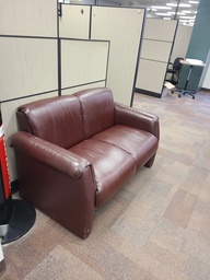 [#B6-14] Leather couch - 53" wide x 30" deep x 30" tall