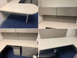 [#E8-23] Haworth Private Office, White, 84"x50"