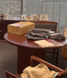 [#C5-11] Office Wood Communal Table - Round