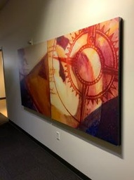 [#J3-15] Large Compass Canvas Art
