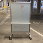 [#F8-31] Double-Sided Silver Trim White Board (36W 66H)