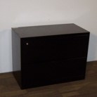 [#D6-39] 2 - Drawer Black Lateral Filing Cabinet (18D 36W 28H)